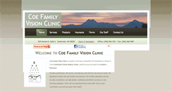 Desktop Screenshot of coefamilyvisionclinic.com
